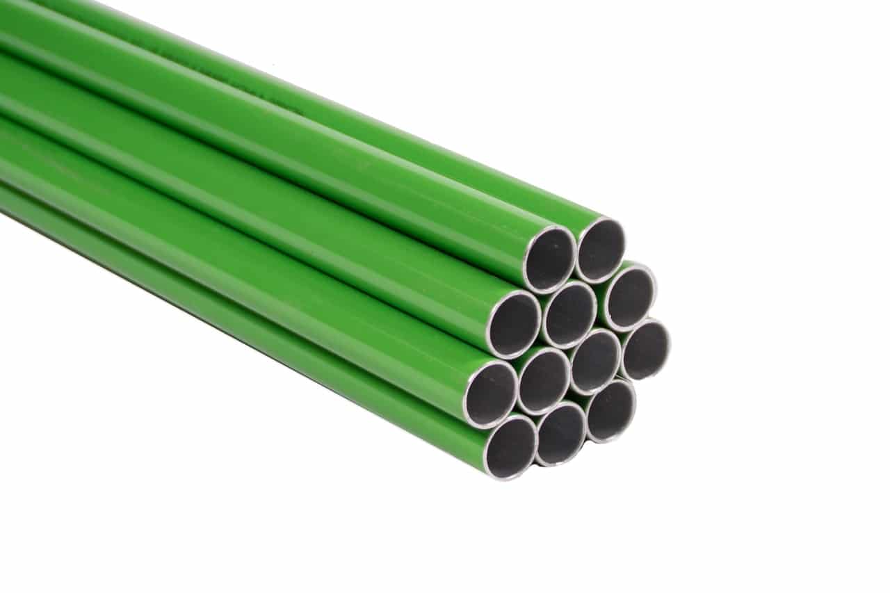1" ALUMINUM TUBING 19 FT 2 INCHES LONG FASTPIPE GREEN, NON RETURNABLE